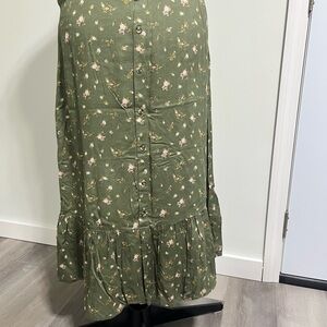 SO Green Floral Patterned Dress